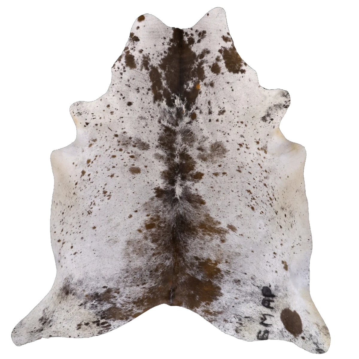 Brown and Black Speckled XX-Large Cowhide Rug, 7'10" x 7'1" #80143