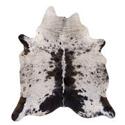 Black Salt and Pepper X-Large Cowhide Rug, 7'5" x 6'7" #80183