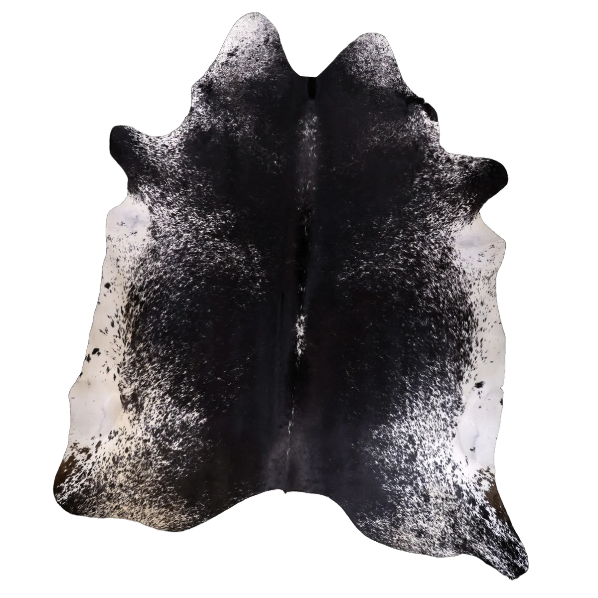 Black Salt and Pepper XX-Large Cowhide Rug, 8'5" x 6'11" #87422