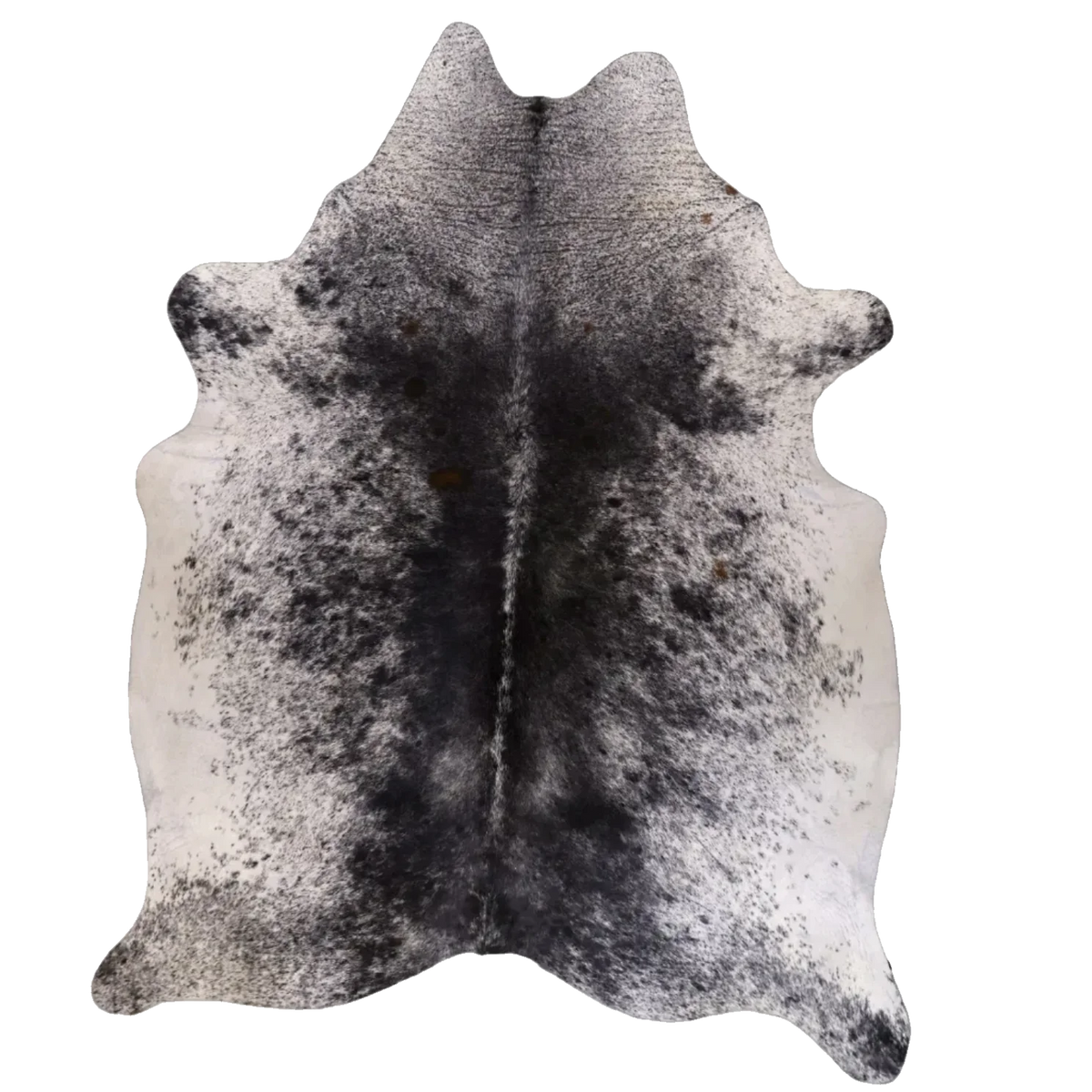 Black Salt and Pepper X-Large Cowhide Rug, 7'7" x 5'9" #87433