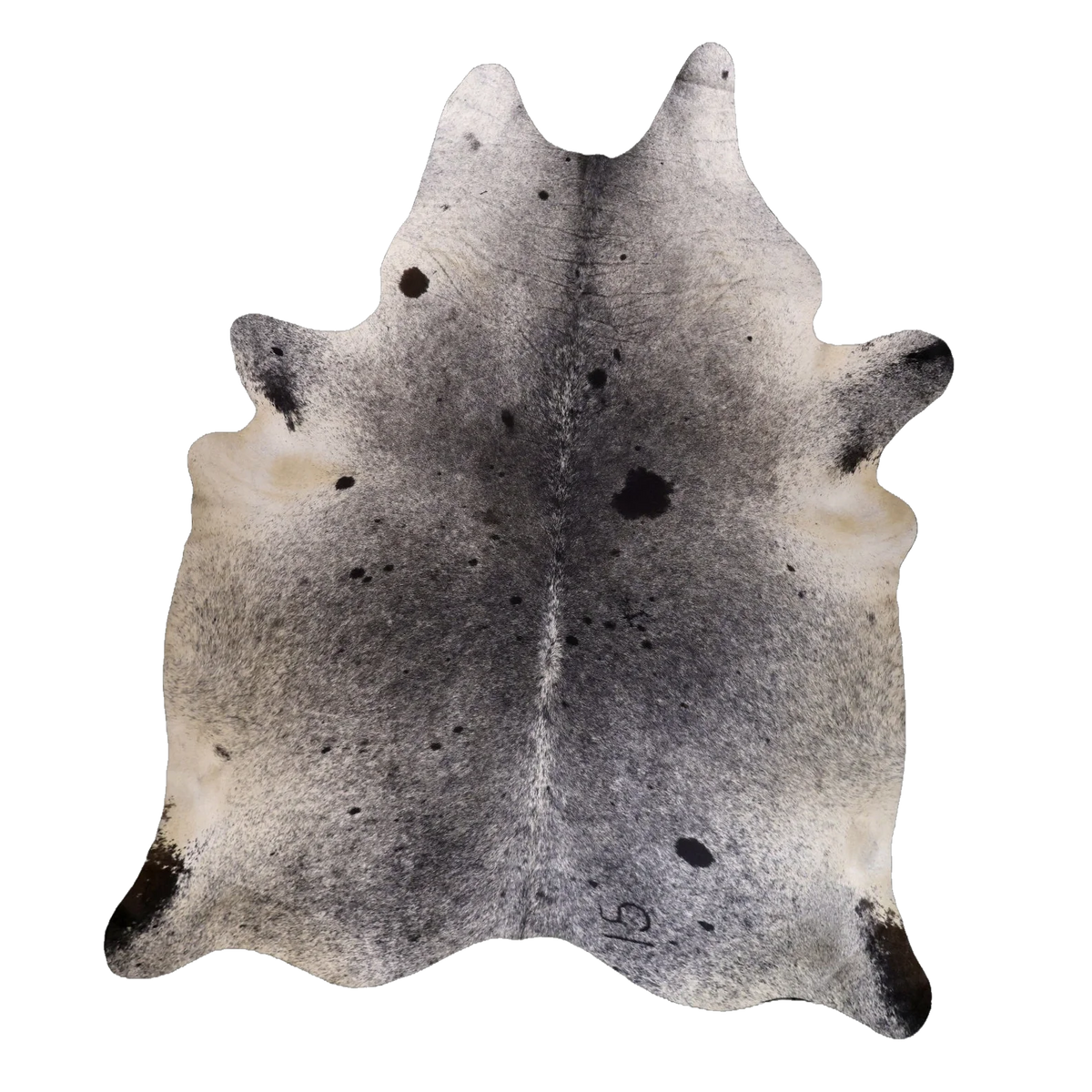 Black Salt and Pepper XX-Large Cowhide Rug, 8'6" x 7'4" #87462