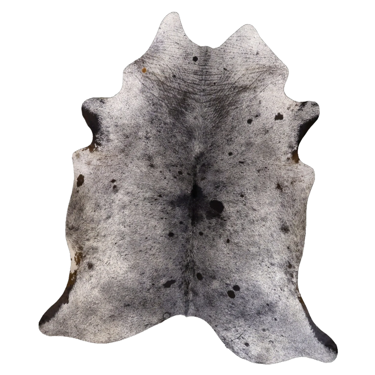 Black Salt and Pepper X-Large Cowhide Rug, 7'8" x 6'4" #87486