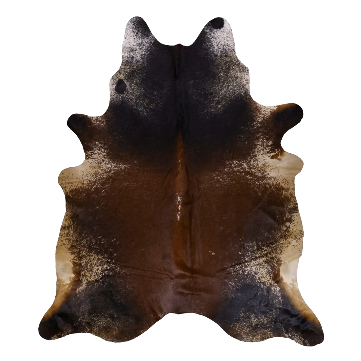 Brown Salt and Pepper XX-Large Cowhide Rug, 7'10" x 6'8" #88038