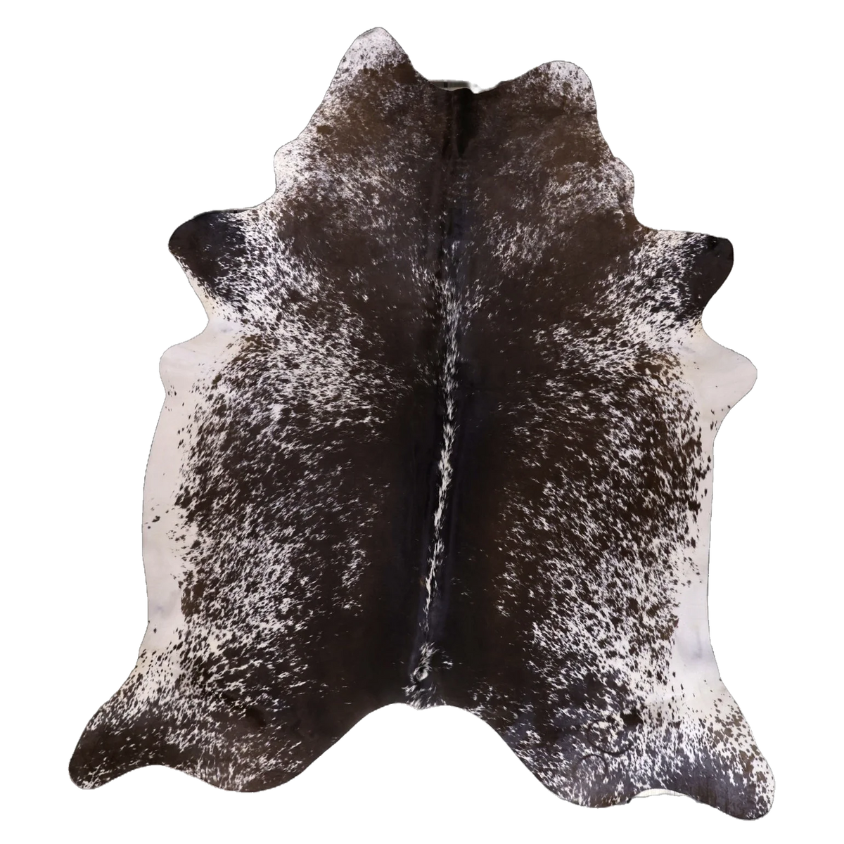 Black Salt and Pepper X-Large Cowhide Rug, 7'3" x 6'4" #88093