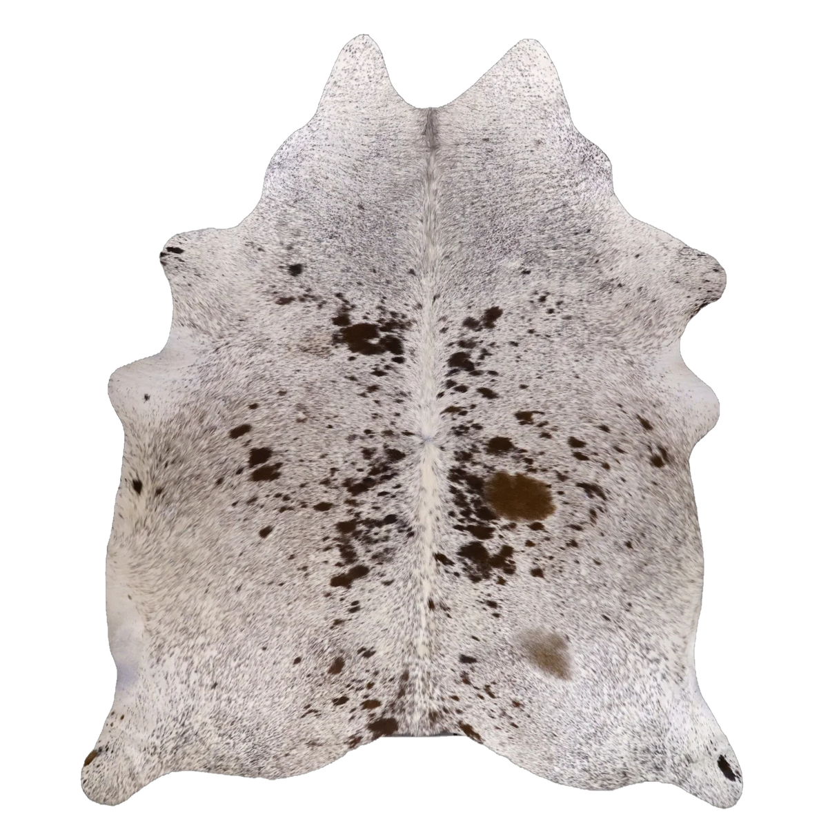 Black Salt and Pepper X-Large Cowhide Rug, 7'4" x 6'2" #88143