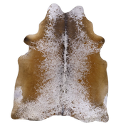 Brown Salt and Pepper X-Large Cowhide Rug, 7'4" x 5'11" #88189