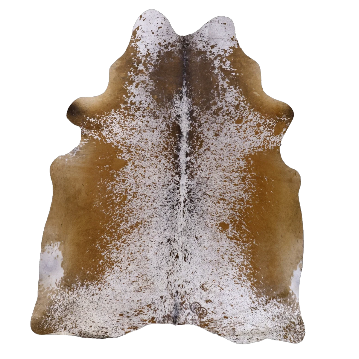 Brown Salt and Pepper X-Large Cowhide Rug, 7'4" x 5'11" #88189