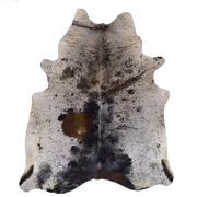 Black Salt and Pepper X-Large Cowhide Rug, 7'11" x 6'6" #94264