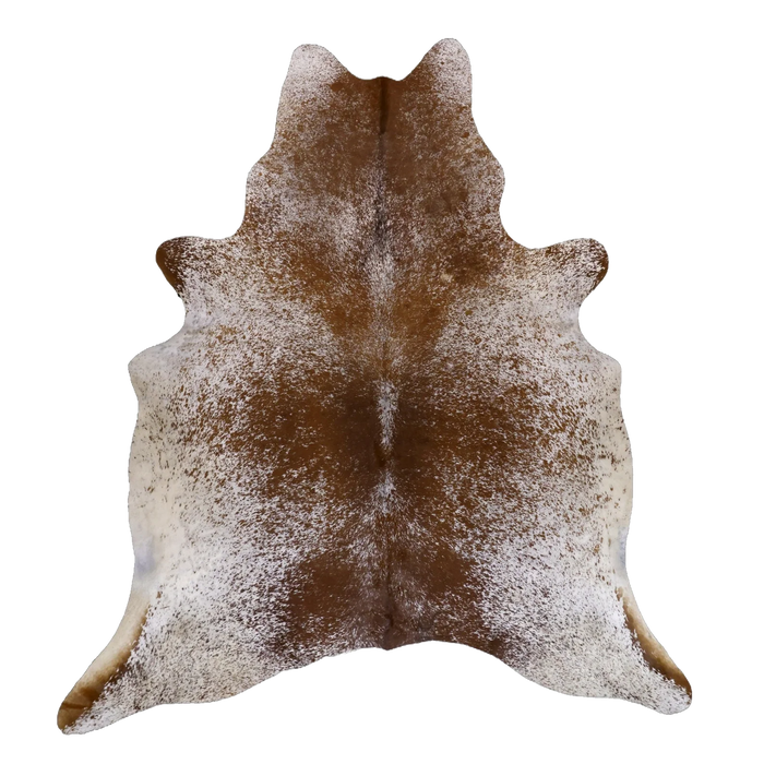 Brown Salt and Pepper XX-Large Cowhide Rug, 7'8" x 6'11" #94295