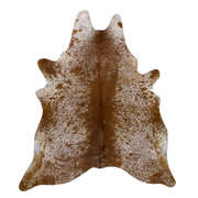 Brown Salt and Pepper XX-Large Cowhide Rug, 7'11" x 6'9" #94353