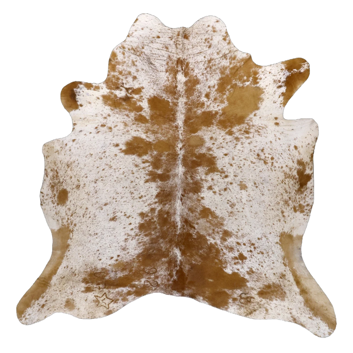 Brown Salt and Pepper X-Large Cowhide Rug, 6'11" x 6'11" #94536
