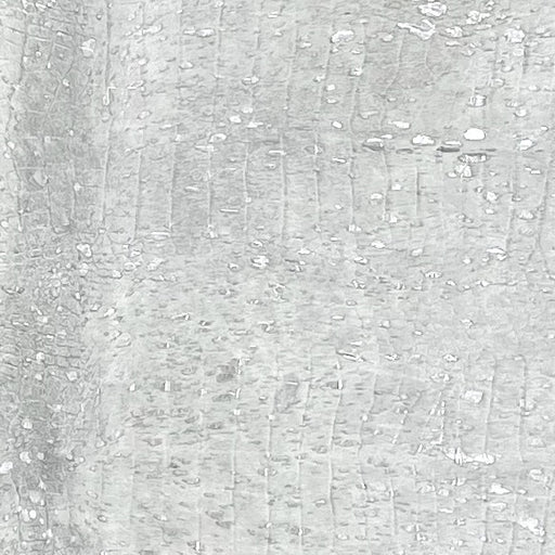 Closeup of this XL Off-White Brazilian Cowhide, showing an embossed Croc Print and Silver Metallic Acid Wash  (BRAW459)