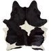 Large Black and White Brazilian Cowhide:   white with large, black spots - 7'9" x 6'2"  (BRBKW288)