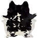 Large Black and White Brazilian Cowhide:  white with small and large, black spots  - 7'9" x 6'( BRBKW290)