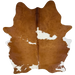 Brown and White Brazilian Cowhide: brown with white spots - 7'3" x 5'7"  (BRBNW402)