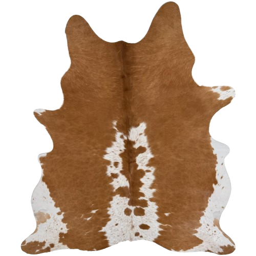 Brown and White Speckled Brazilian Cowhide:  brown with white spots that have brown speckles - 7'3" x 5'6"(BRBNW420)