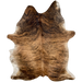 XL Brown and Black Brazilian Brazilian Cowhide:  brown with black, brindle markings - 8'1" x 5'5" (BRBR1047)