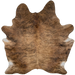 Large Tan, Brown, Black Brazilian Brindle Cowhide:  tan and brown, with black, brindle markings - 7'8" x 6'3" (BRBR1121)
