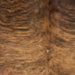 Closeup of this Brazilian, Brindle Cowhide, showing brown, with black and darker brown, brindle markings (BRBR1148)
