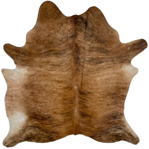 Brown and Black Brazilian Brindle Cowhide:  brown with black, brindle markings - 6'11" x 5'8" (BRBR1190)