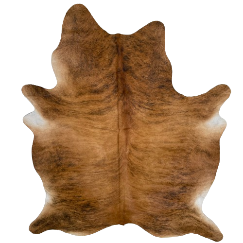 XL Brown and Black Brazilian Brindle Cowhide:  brown with black, brindle markings  - 8'2" x 5'11" (BRBR1226)