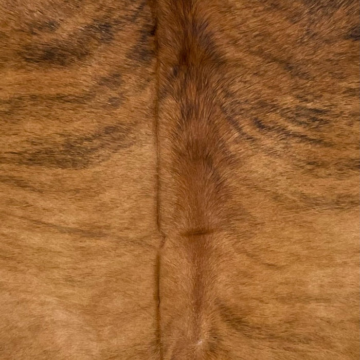 Closeup of this XL, Brazilian, Brindle Cowhide, showing brown with black, brindle markings (BRBR1226)