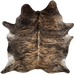 Black and Tan Brazilian Brindle Cowhide: tan with black, brindle markings - 6'9" x 5'5" (BRBR1261)