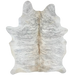 White and Gray Brazilian Light Brindle Cowhide: white with gray, brindle markings, and light brown down the spine - 7'5" x 5'4" (BRBR1340)