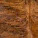Closeup of this XL Brazilian Brindle Cowhide, showing reddish brown with black, brindle markings (BRBR1404)