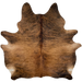 Brown and Black Brazilian Brindle Cowhide: brown with black, brindle markings - 6'8" x x 6'2" (BRBR1479)