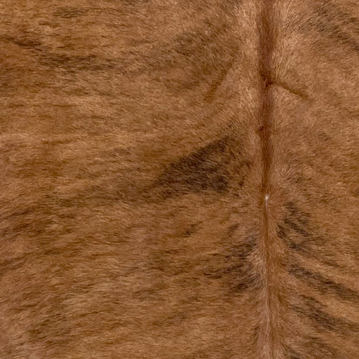 Closeup of this Brazilian Brindle Cowhide, showing brown with black, brindle markings (BRBR1487)