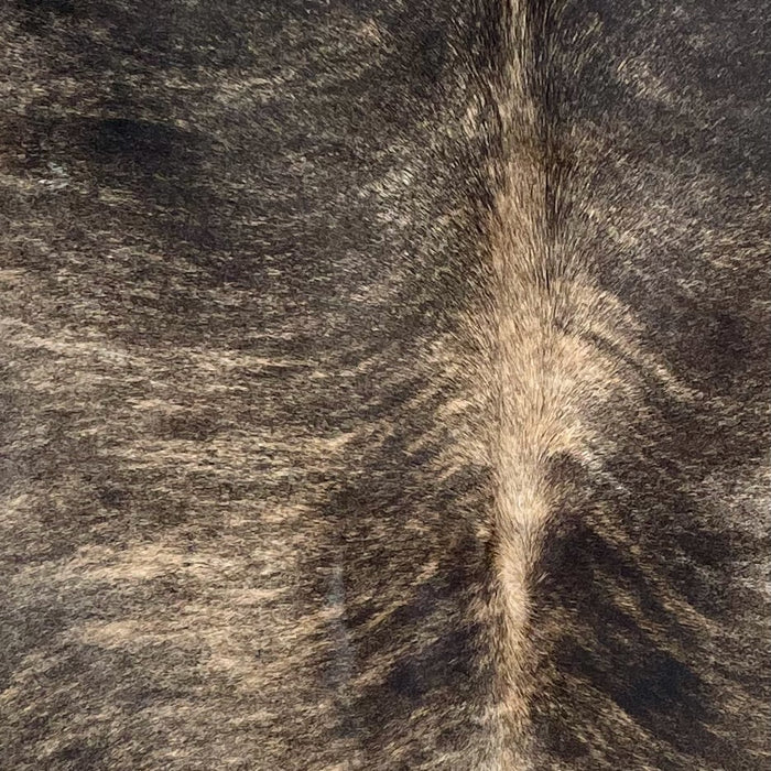 Closeup of this Large Brazilian Brindle Cowhide, showing light brown with black, brindle markings  (BRBR1489)