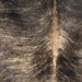 Closeup of this Large Brazilian Brindle Cowhide, showing light brown with black, brindle markings  (BRBR1489)