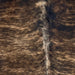 Closeup of this Brazilian Brindle Cowhide, showing black with brown, brindle markings (BRBR1490)