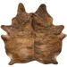 Brown and Black Brazilian Brindle Cowhide: brown with black, brindle markings - 6'9" x 6'4" (BRBR1493)