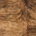 Closeup of this Brazilian Brindle Cowhide, showing brown with black, brindle markings (BRBR1493)