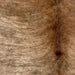 Closeup of this Large Brazilian Brindle Cowhide, showing reddish brown and light brown with black, brindle markings (BRBR1509)
