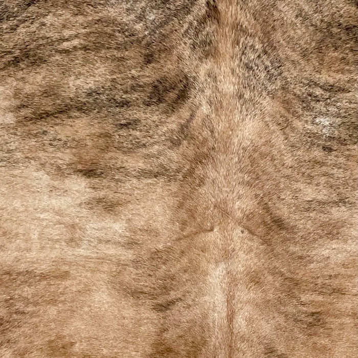 Closeup of this Brazilian Brindle Cowhide, showing brown with black, brindle markings (BRBR1511)
