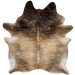 Large Brown and Black Brazilian Brindle Cowhide: brown with black, brindle markings - 7'7" x 6' (BRBR1512)