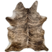 Tan, Brown, Black Brazilian Brindle Cowhide: tan and brown with black, brindle markings - 7'4" x 5' (BRBR1525)