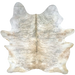 XL Ivory, Lt Brown, Gray Brazilian Brindle Cowhide: ivory and light brown with gray, brindle markings - 8' x 6'3" (BRBR1576)