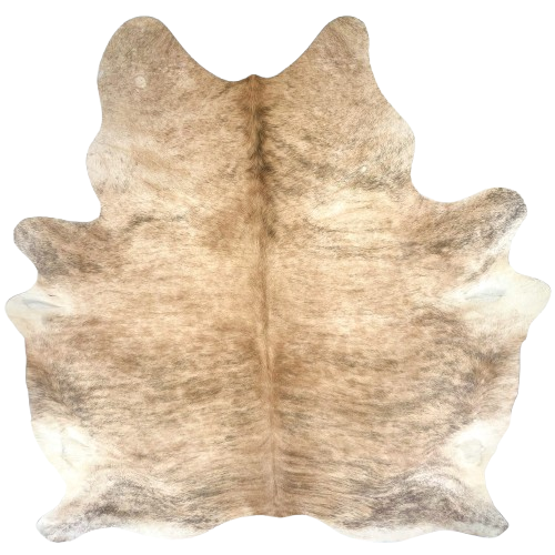Large Light Brown and Black Brazilian Brindle Cowhide: light brown with black, brindle markings - 7'7" x 6'3"(BRBR1578)
