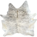 XL ivory and Gray Brazilian Brindle Cowhide: ivory with gray, brindle markings - 8' x 6'8" (BRBR1579)
