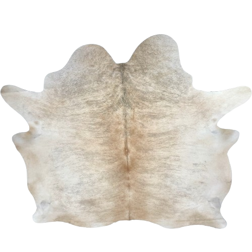 Lt Brown, Ivory, Gray Brazilian Brindle Cowhide - 6'6" x 5'11" (BRBR1584)