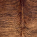Closeup of this Brazilian Brindle Cowhide, showing brown with black, brindle markings (BRBR1630)
