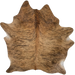 Brown and Black Brazilian Brindle Cowhide: brown with black, brindle markings - 6'11" x 5'10" (BRBR1640)