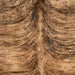 Closeup of this Brazilian Brindle Cowhide, showing brown with black, brindle markings (BRBR1651)