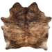 Brown and Black Brazilian Brindle Cowhide: light brown with darker brown, reddish brown, and black, brindle markings - 7' x 6'1" (BRBR1652)