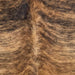 Closeup of this Brazilian Brindle Cowhide, showing brown with black, brindle markings  (BRBR1685)