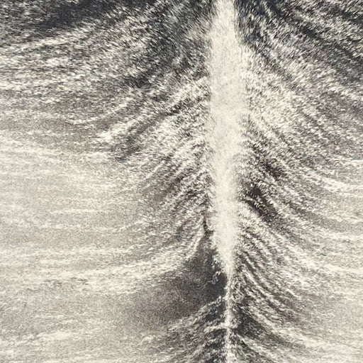 Closeup of this XL Brazilian Brindle Cowhide, showing white with gray and black, brindle markings (BRBR1699)